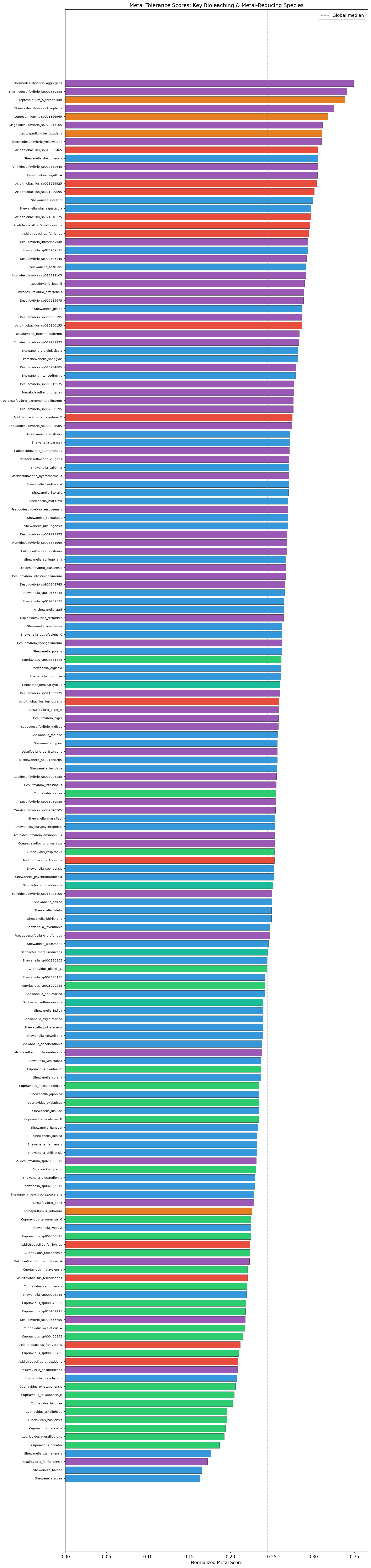 Bioleaching species scores